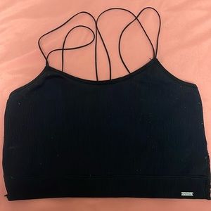 Cropped Under shirt with lacing in back